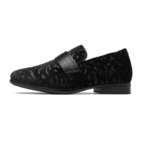 Boys' Slip-On Formal Dress Loafers - BLACK - 2